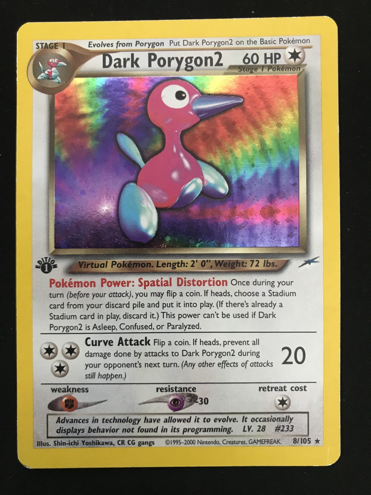Pokémon TCG Dark Porygon2 8/105 1st Edition Neo Destiny Holo LP
