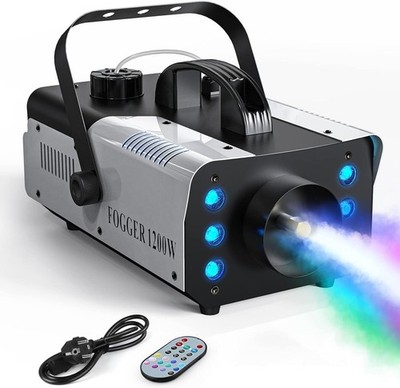 1200W RGB 6 LED Nebelmaschine Kabellos Fernbedienung Rauchmaschine Weihnachten