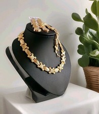 SCHMUCK-Set Edel Goldfarben Barock-Style Modeschmuck 