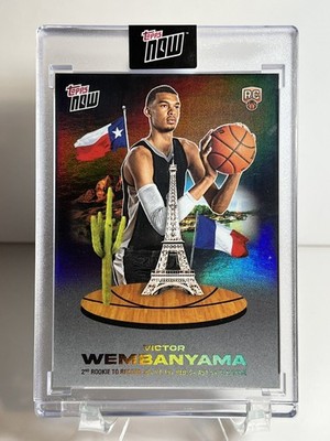 2023-24 TOPPS NOW #VW-4 Victor Wembanyama ROOKIE BLACK SP #21/99 Downtown Style