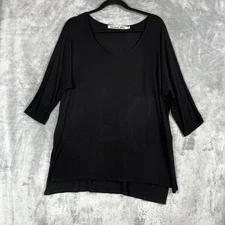 Michael Stars Tops Blouse Women's Medium Black V-Neck Relaxed Fit
