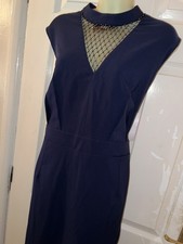 Ladies clothes little mistress navy classy evening Dress Size 24 bnwt
