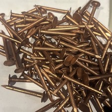 100no 30mm x 2.65mm COPPER CLOUT NAILS ROOFING SLATE NAIL ROOF FELT TIMBER BOARD