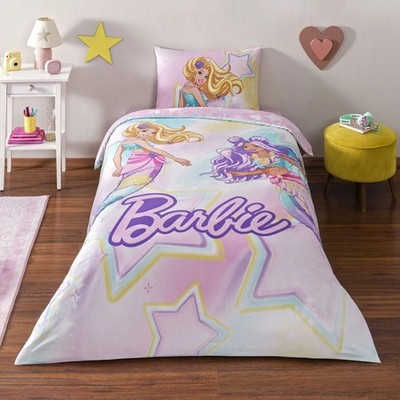 Offizielles Barbie Meerjungfrau Einzelbettbezug Set - Tac lizenziert - 100...
