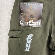 Carhartt Washed Duck Work Shorts Mens 28 B25 MOS Moss Green NWT NOS