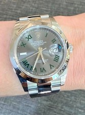 Rolex Datejust 41 Ref. 126300-0013 Slate Gray/Green Roman (Wimbledon) Dial
