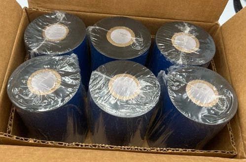 6  Wax Thermal Transfer Ribbon for Zebra Printer 110mm x 450M 4.33" x 1476" Roll