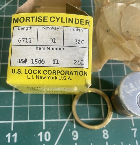 Interruptor eléctrico Us Lock cilindro de mortaja unidireccional con máquina de anillo de rosca Y1 nuevo - Imagen 5 de 7
