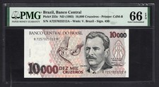 Brazil 10000 Cruzeiros ND (1993) P233c Uncirculated Grade 66