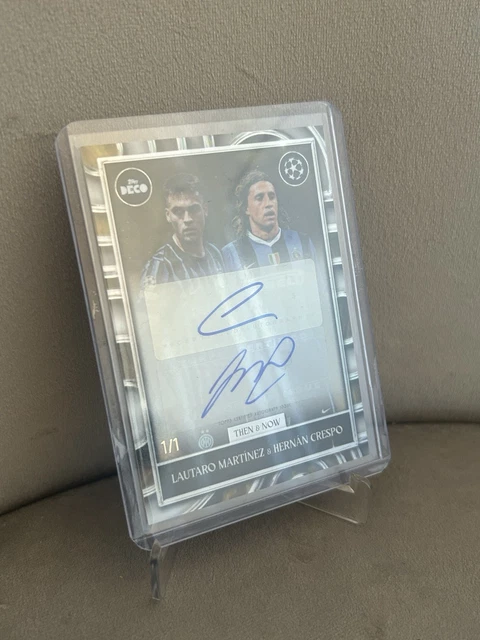 TOPPS DECO 2025 2026 Lautaro Martinez Hernan crespo dual Auto inter Milan 1/1