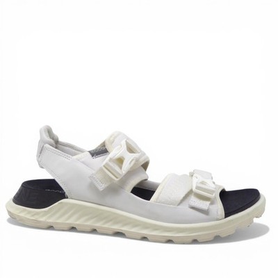 Ecco Womens Exowrap 2-Strap Sandal White Sporty Buckle Strap 41 / 10-10.5
