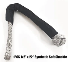 1/2" X 22 Inch Soft Shackle 56,000 Lbs Breaking Strength Synthetic Recovery Rope