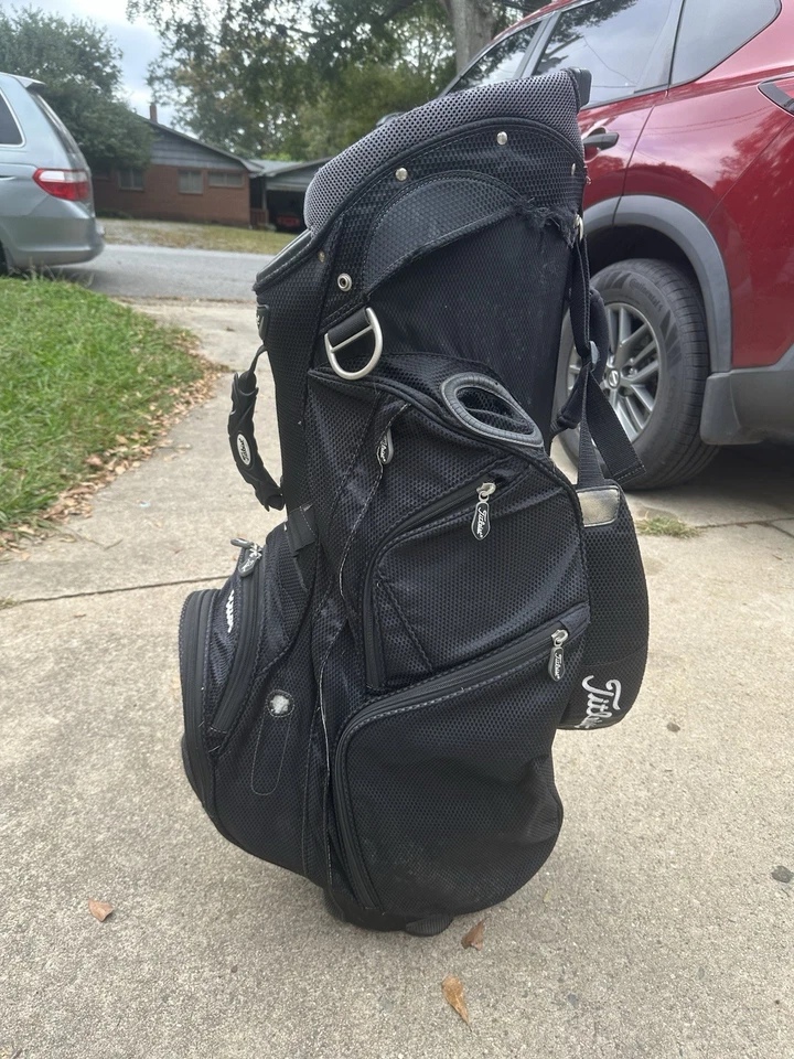 Bolsa de carro de golf Titleist divisor de 14 vías + ranura para putter negra Foto 3 de 4