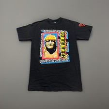 Vtg 80s 1989 WWF Hulk Rules T-Shirt Black Youth Large Hogan Wrestling Wrestler