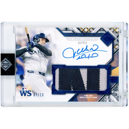 Juan Soto Auto 2025 Topps Transcendent World Series Game Used #WSPA-JS #7/10
