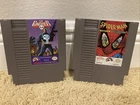 Nintendo Marvel Game Lot- NES Punisher & NES Spider-Man - Tested!