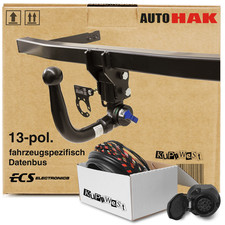 Für Seat Leon II Typ 1P1 Auto Hak Anhängerkupplung abnehmbar & 13poliger E-Satz