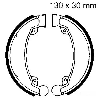 Bremsbacken Hinten EBC H310 FüR Daelim VC 125 Advance Bj. 1996-image