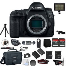 Canon EOS 5D Mark IV Full Frame Digital SLR Camera Body - Bundle with Microphone