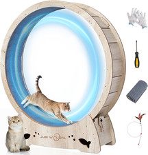 Cat Exercise Wheel, 50" XL Cat Running Wheel for Indoor Cats with Locking Mechan