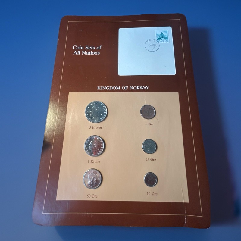 Franklin Mint Coins Of All Nations Set - Norway 5 coins with card