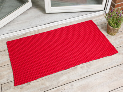 PAD Outdoor Teppich UNI ROT 72x132 Matte Fussmatte Pad Concept Design Badematte