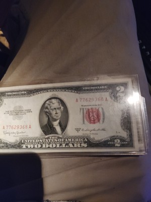 1953 Red Seal $2 Dollar United States Note, VF/XF, Old US Two Dollar