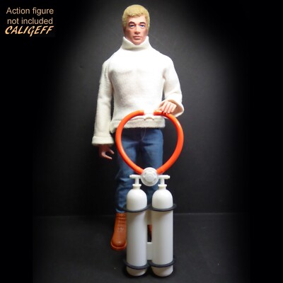 Vintage 1970s GI Joe Adventure Team ~ Late Issue Oxygen Dive Tanks