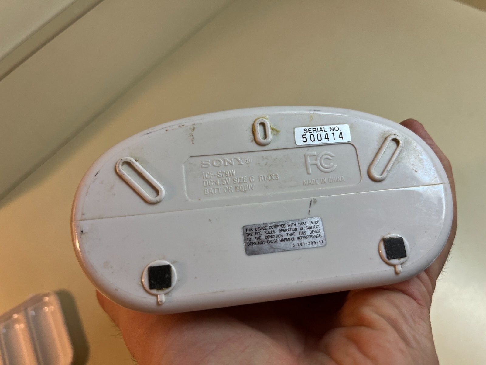 For Parts Not Working Sony ICFS79W Weather FM/AM 3 Band Radio READ