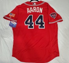 AUTHENTIC MAJESTIC HANK AARON 48 XL ATLANTA BRAVES FLEX BASE Jersey
