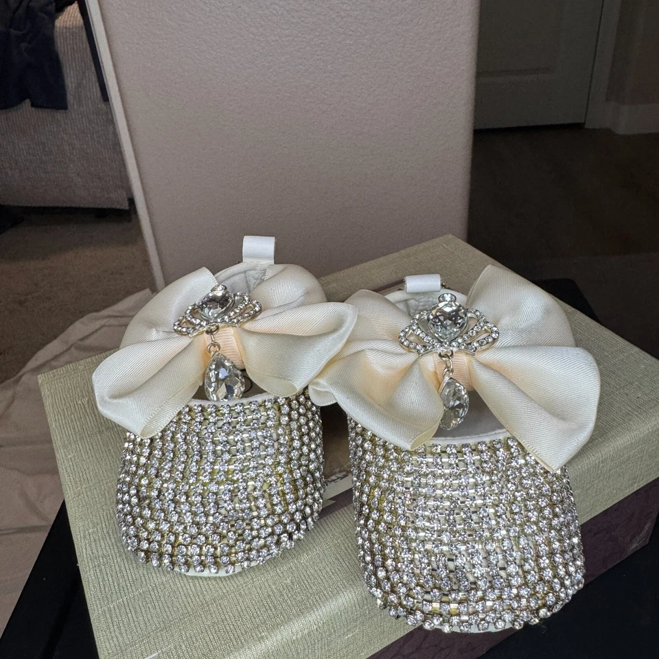 Zapatos Bling Bebé Niña - Andadores Infantiles Estrás, Perfectos para 1er Cumpleaños y Ba Foto 2 de 4