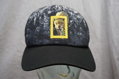 National Geographic baseball cap, hat snapback mesh Buff black leopard