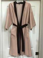 Vtg VANITY FAIR Velour Robe House Coat Long Gown Brown Large Women's USA