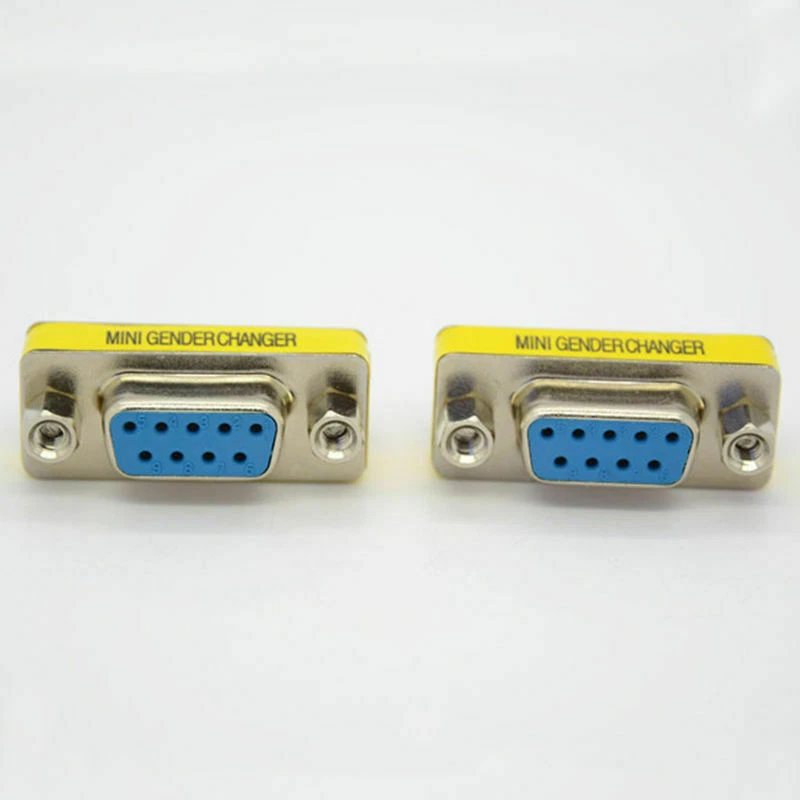 9 Pin RS-232 DB9 Female to Female Serial Cable Gender Changer Coupler Adapter - Image 2 of 4
