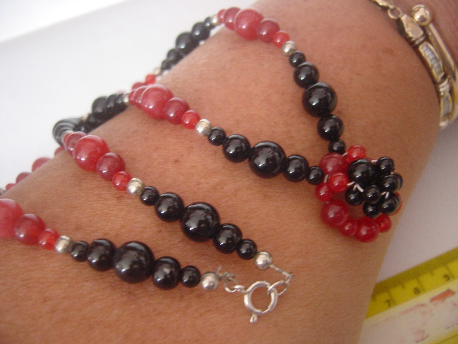 Solid Silver-vintage-genuine ruby & spinels fancy… - image 14