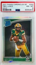2021 Panini Chronicles Optic Trey Lance Rated Rookie Holo Prizm SP #203 PSA 8 🔥