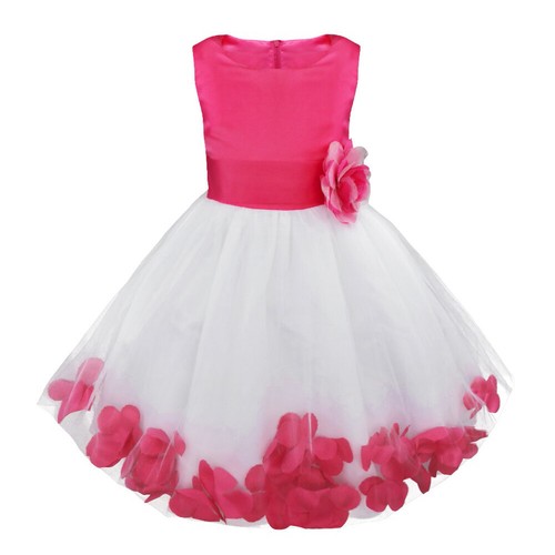 Kids Flower Girls Dress Bowknot Wedding Baptism Christening Tutu Dresses Gown - Picture 96 of 132