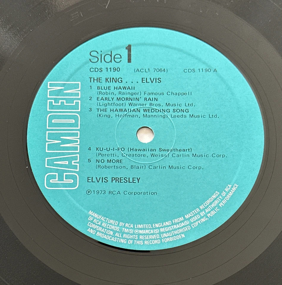 The King Elvis Presley Vinyl LP Camden Cds 1190 Compilation EX / EX - Image 4 of 4