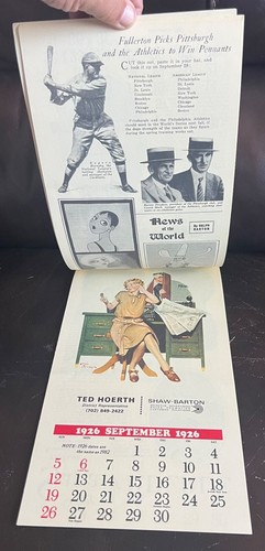 Vintage 1926 Liberty Calendar 1982 "A Weekly for Everybody" babe ruth Hornsby - Picture 5 of 6