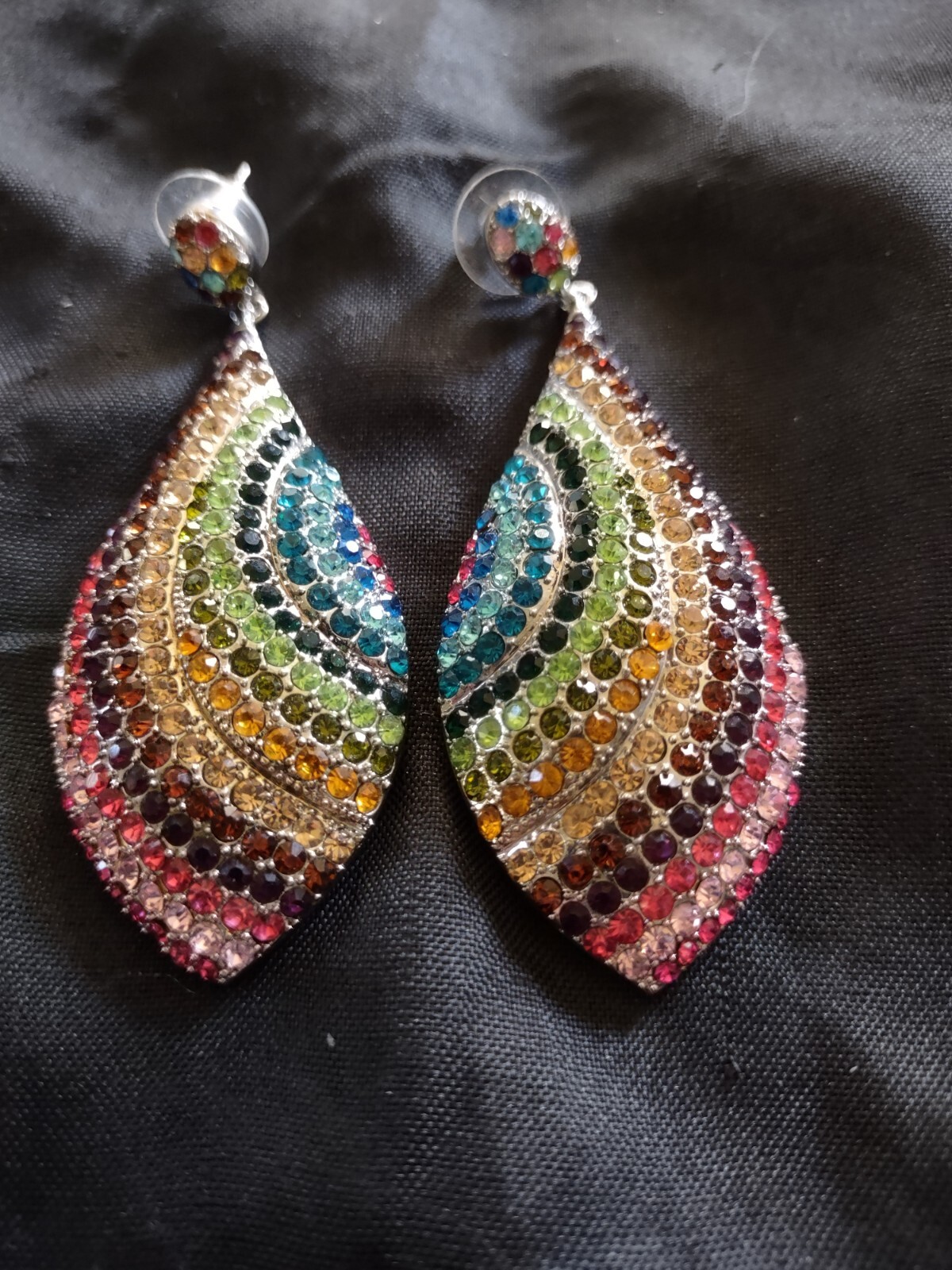 Unbranded Dangle Multi Color Dangle Rhinestone Cr… - image 1