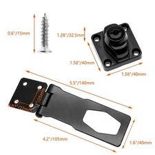 2 Packs 4 Inch Hasp Locks with Keys Stainless Steel Hasp Latches Twist Knob K...