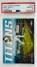 2023 Topps Chrome Mike Trout #CT3 Titans PSA 10 💎