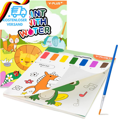 YPLUS Malbuch Mit Wasserfarben Für Kleinkinder, Aquarell-Malpapier Für Kinder Im