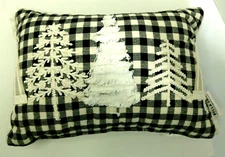 Bella Lux Rectangular Snow Tree Throw Pillow/Home Decor/Christmas/Winter Decor