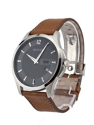 Gucci G-Timeless YA126302 Men's Leather Band Watch - Retail Price