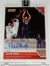 KEVIN KNOX SIGNED HISTORIC DOUBLE-DOUBLE PANINI INSTANT ROOKIE CARD AUTO #49