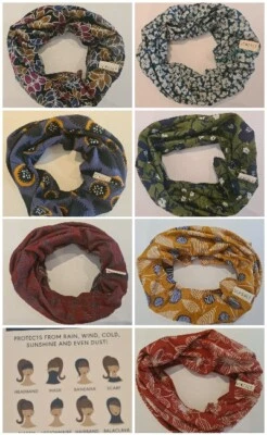 Seasalt Organic Handyband Multi Functional Headband- Scarf Face Covering New