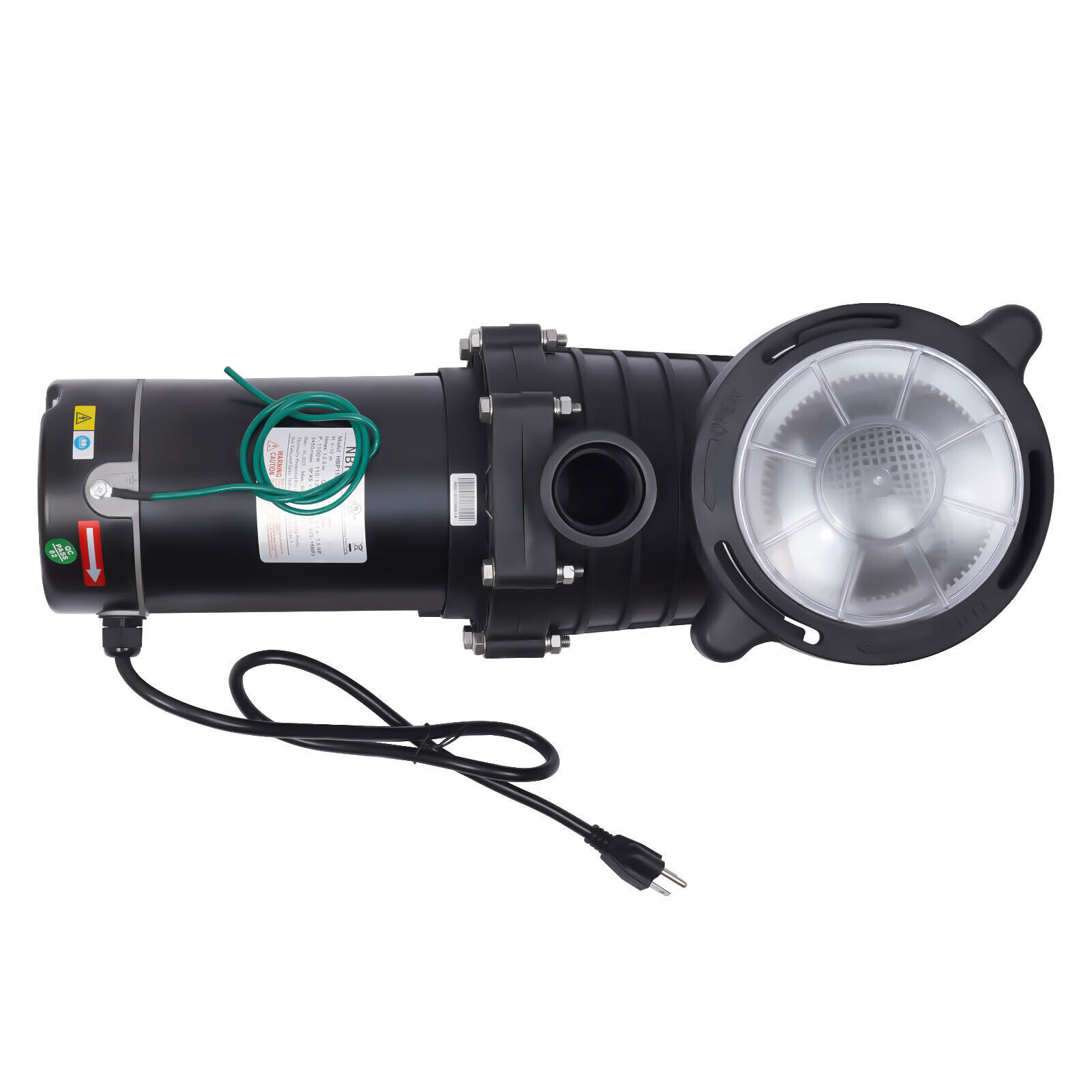 HBP1100 Electric Pool Pump For Hot Tubs 1.5HP Swimming Pool Pump Filter