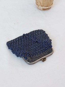 navy beaded bag