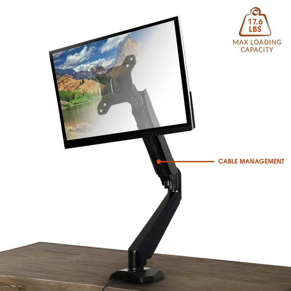 Megamounts Fully Adjustable Tilt and Swivel Articulating Single Monitor Desk Mou - Image 2 of 3